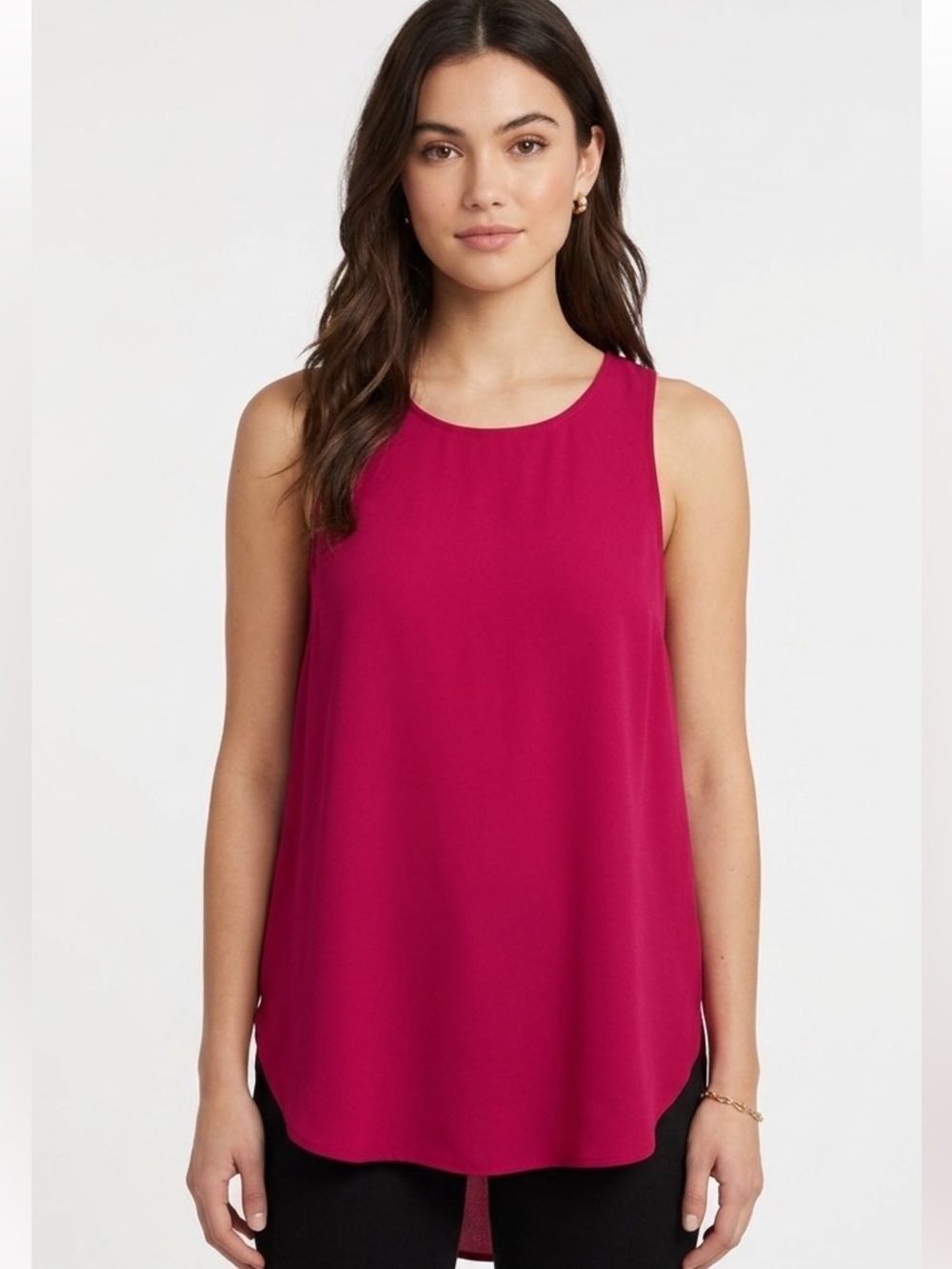 Aritzia Wilfred Sevres Fuchsia Pink Sleeveless Blouse Top Size XXS - Picture 1 of 10